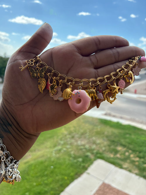 Freestyle Funky Donut Charm Bracelet (Premade & ready  to order)