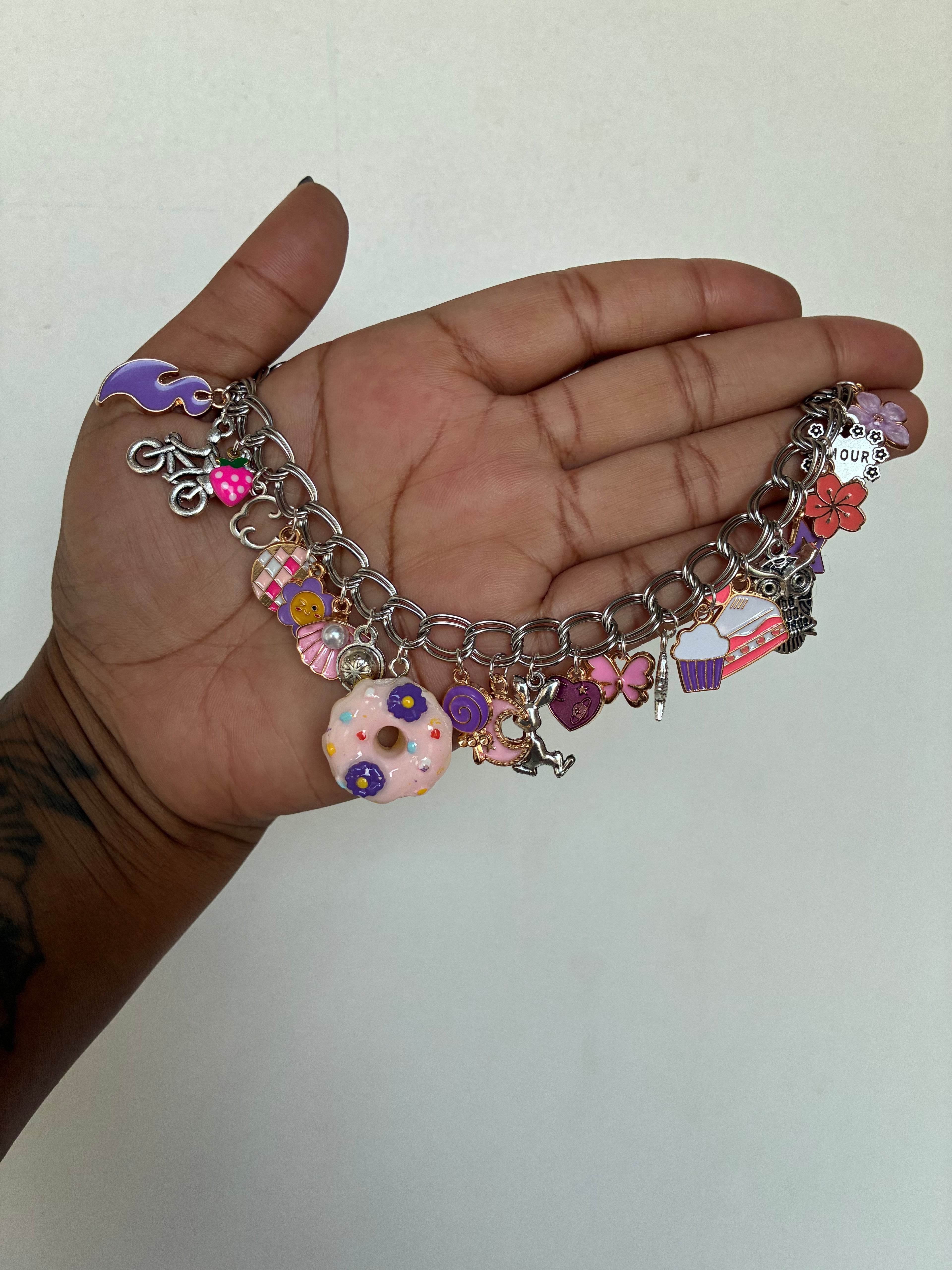 Freestyle Funky Donut Charm Bracelet (Premade & ready  to order)