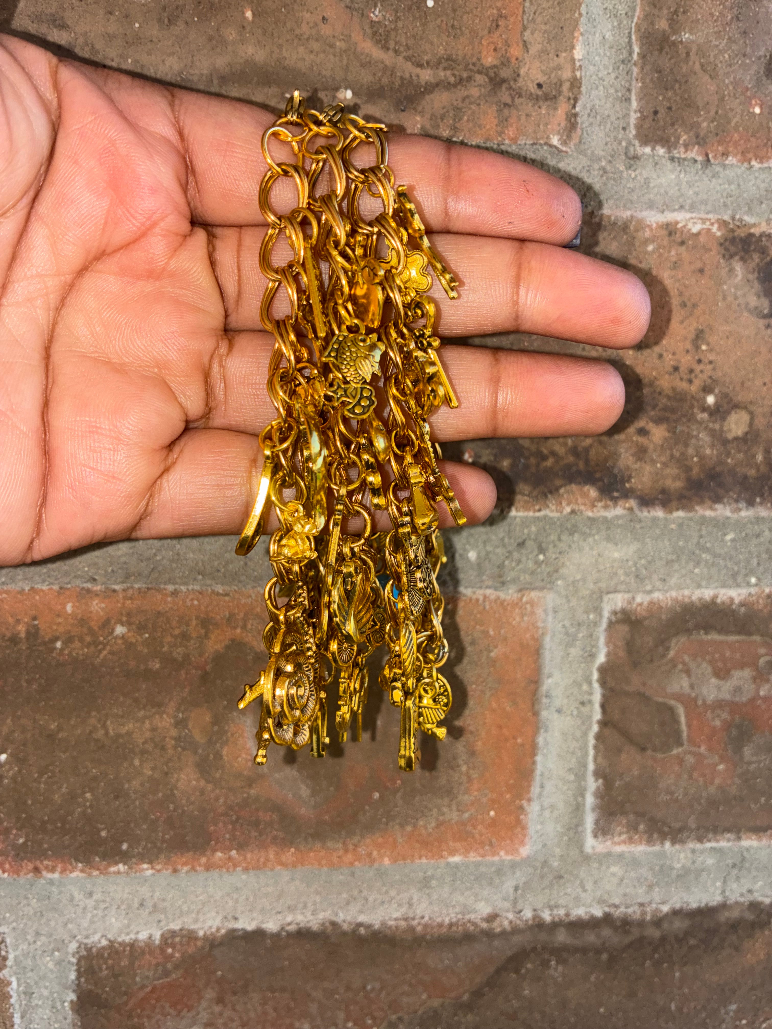 All Silver/Gold Freestyle Charm Bracelet
