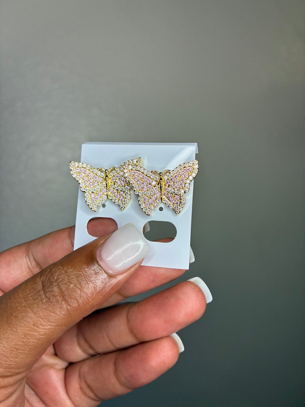 Gold Butterfly Studs