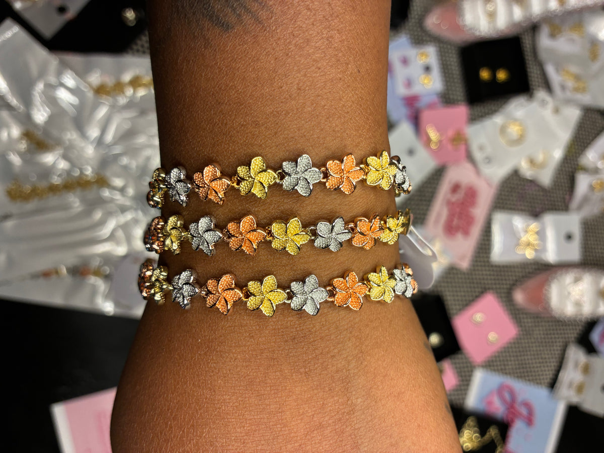 Multi-colored Hibiscus Bracelet