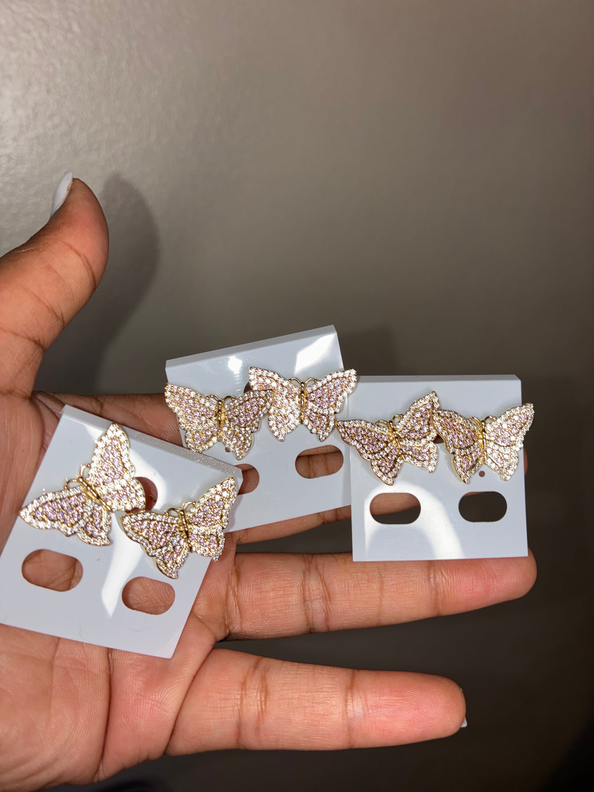 Gold Butterfly Studs