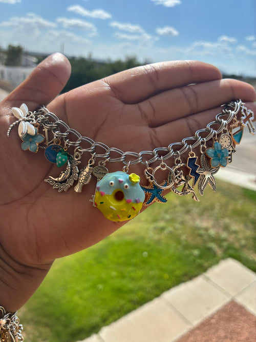 Freestyle Funky Donut Charm Bracelet (Premade & ready  to order)