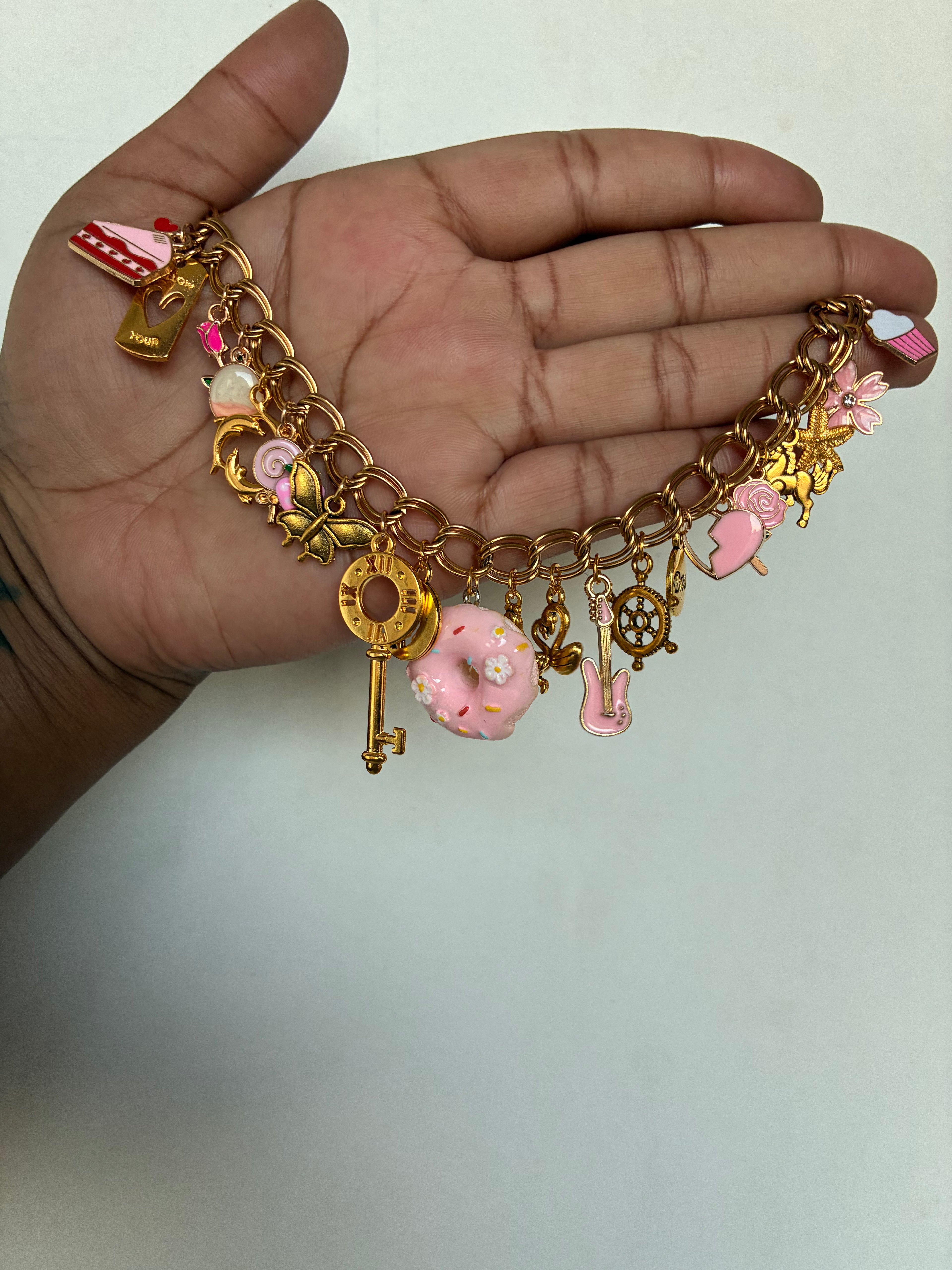 Freestyle Funky Donut Charm Bracelet (Premade & ready  to order)