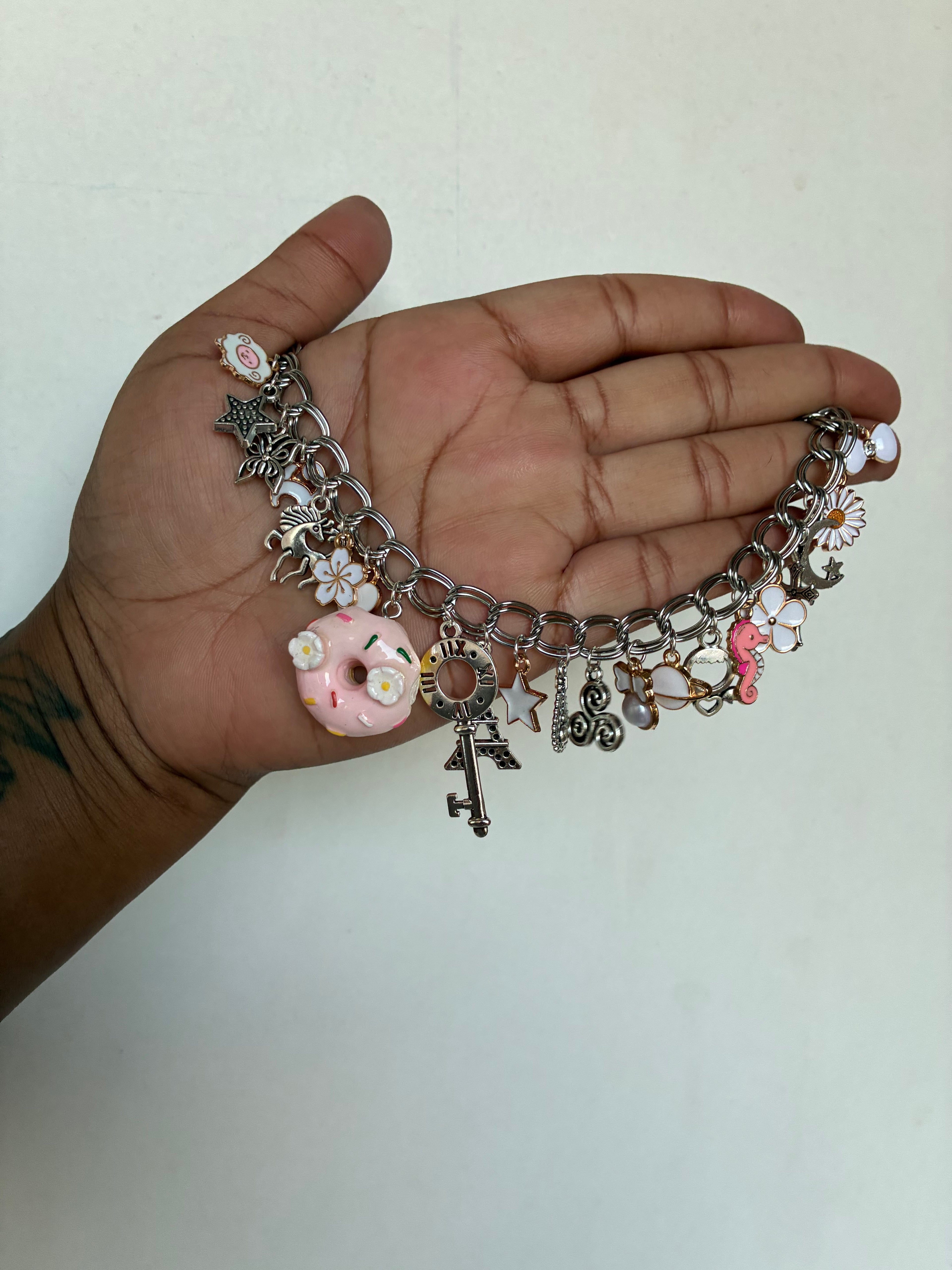 Freestyle Funky Donut Charm Bracelet (Premade & ready  to order)