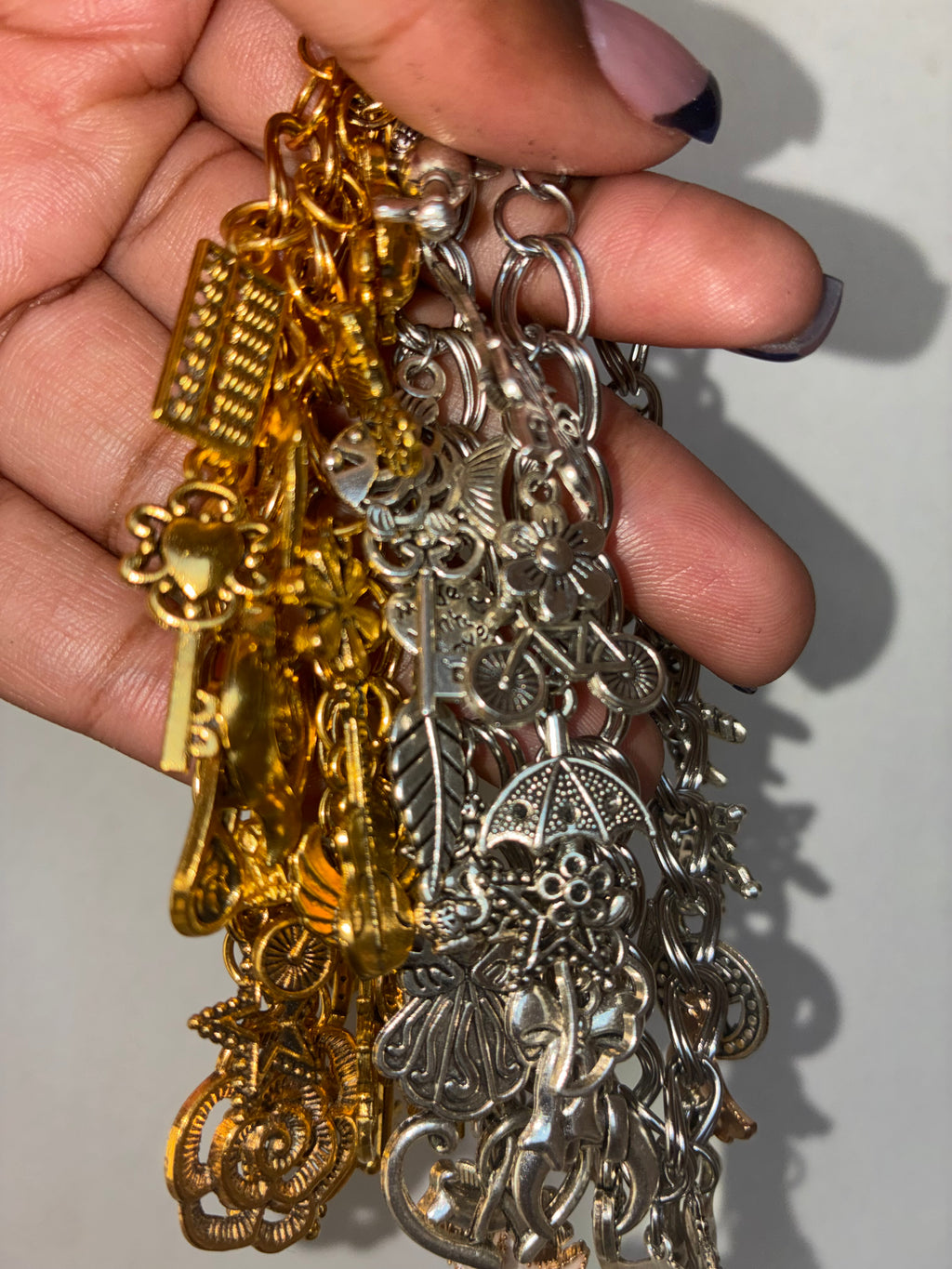 All Silver/Gold Freestyle Charm Bracelet