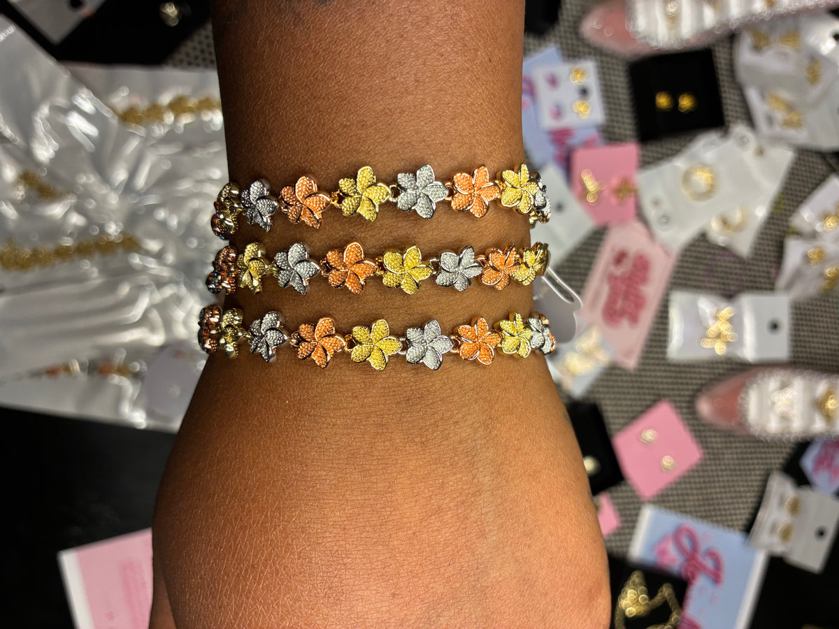 Multi-colored Hibiscus Bracelet