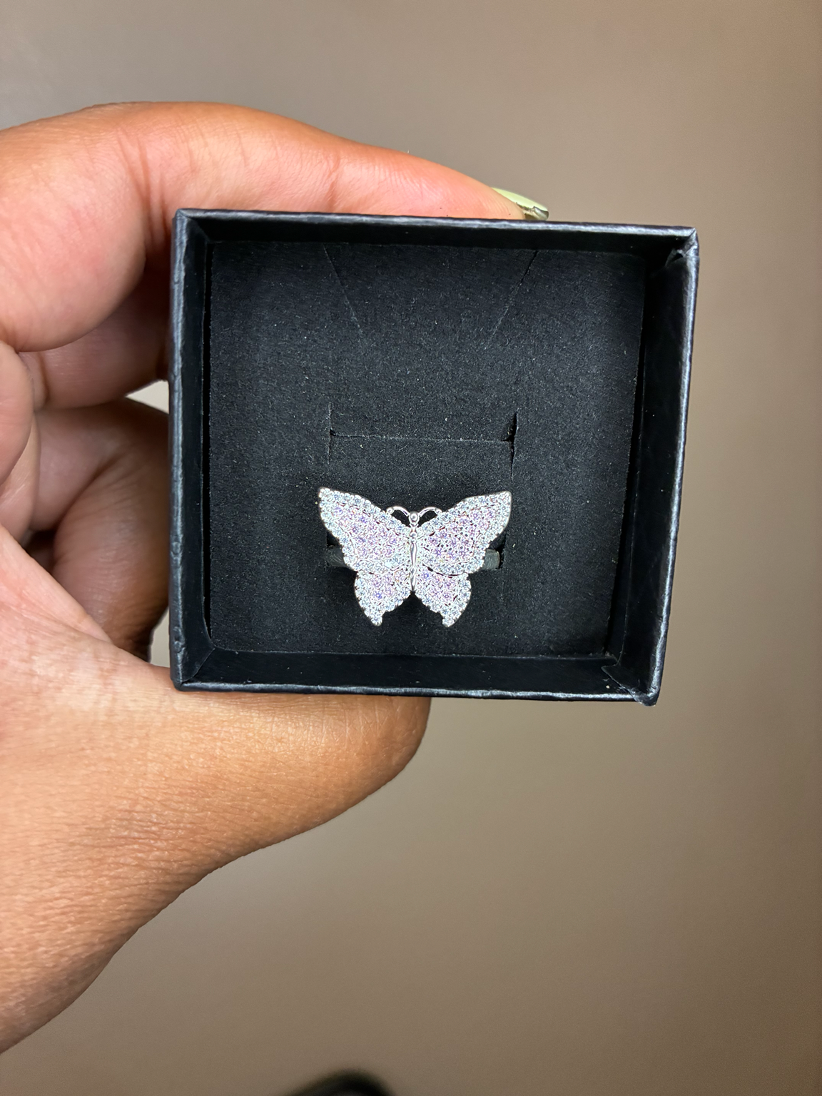 Silver Butterfly Ring