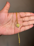 Sterling Silver Heart Necklace (Gold)